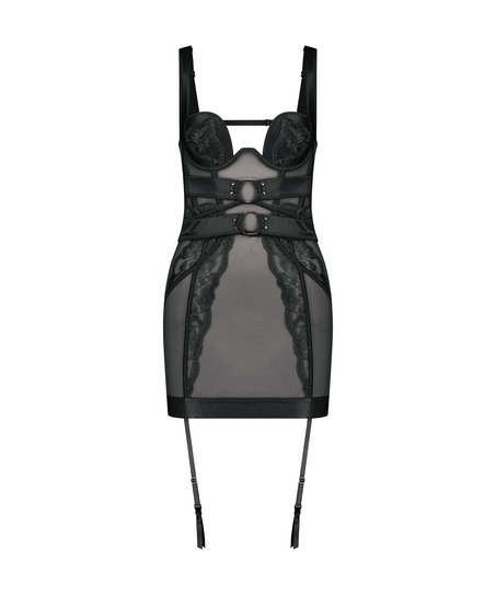 Vestido combinación Elsa, Negro