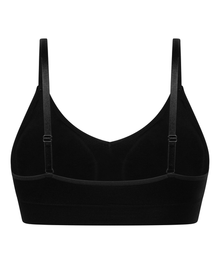 Bralette triangular Dide, Negro