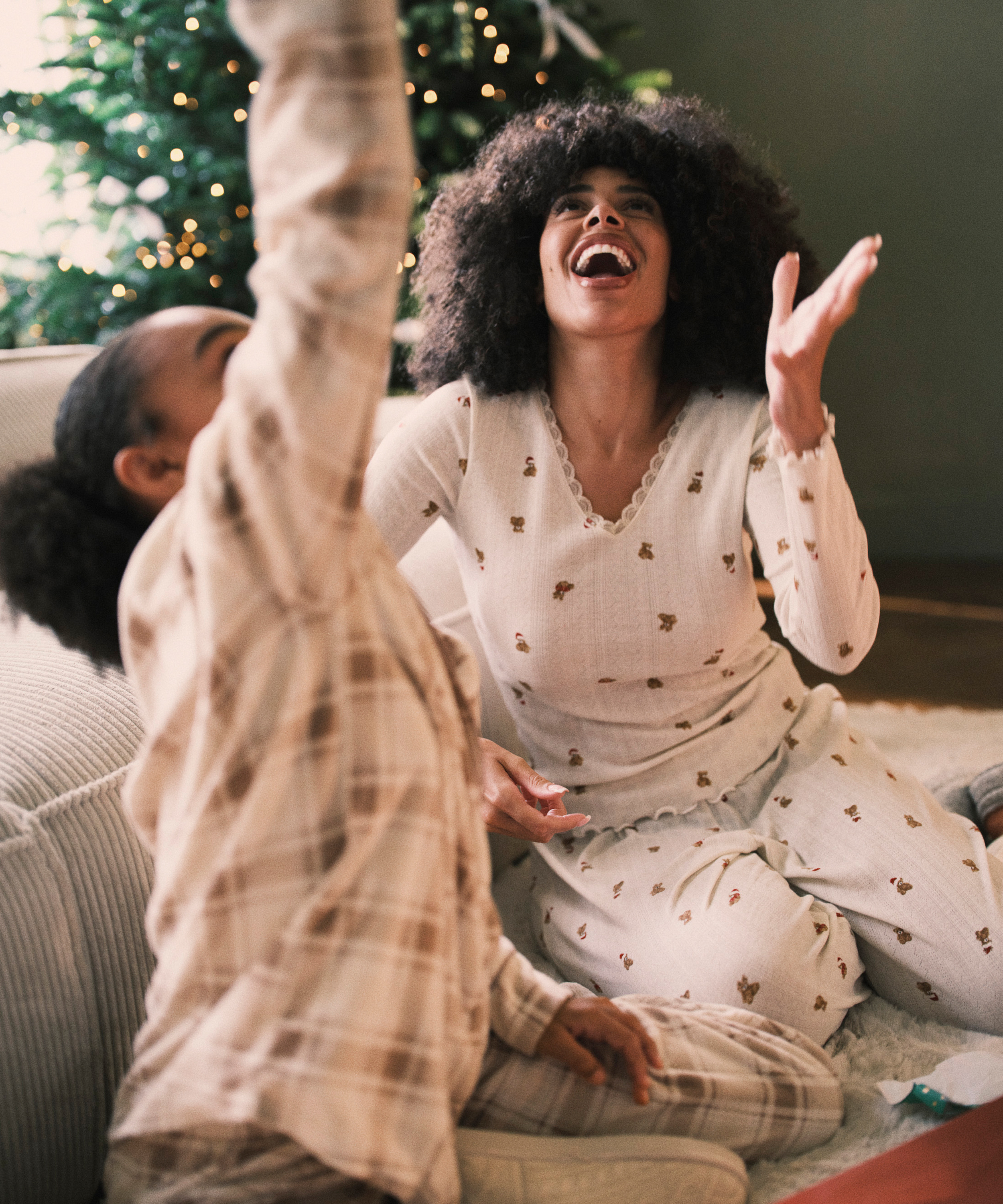 Pantal&oacute;n de pijama Pointelle, Blanco, main