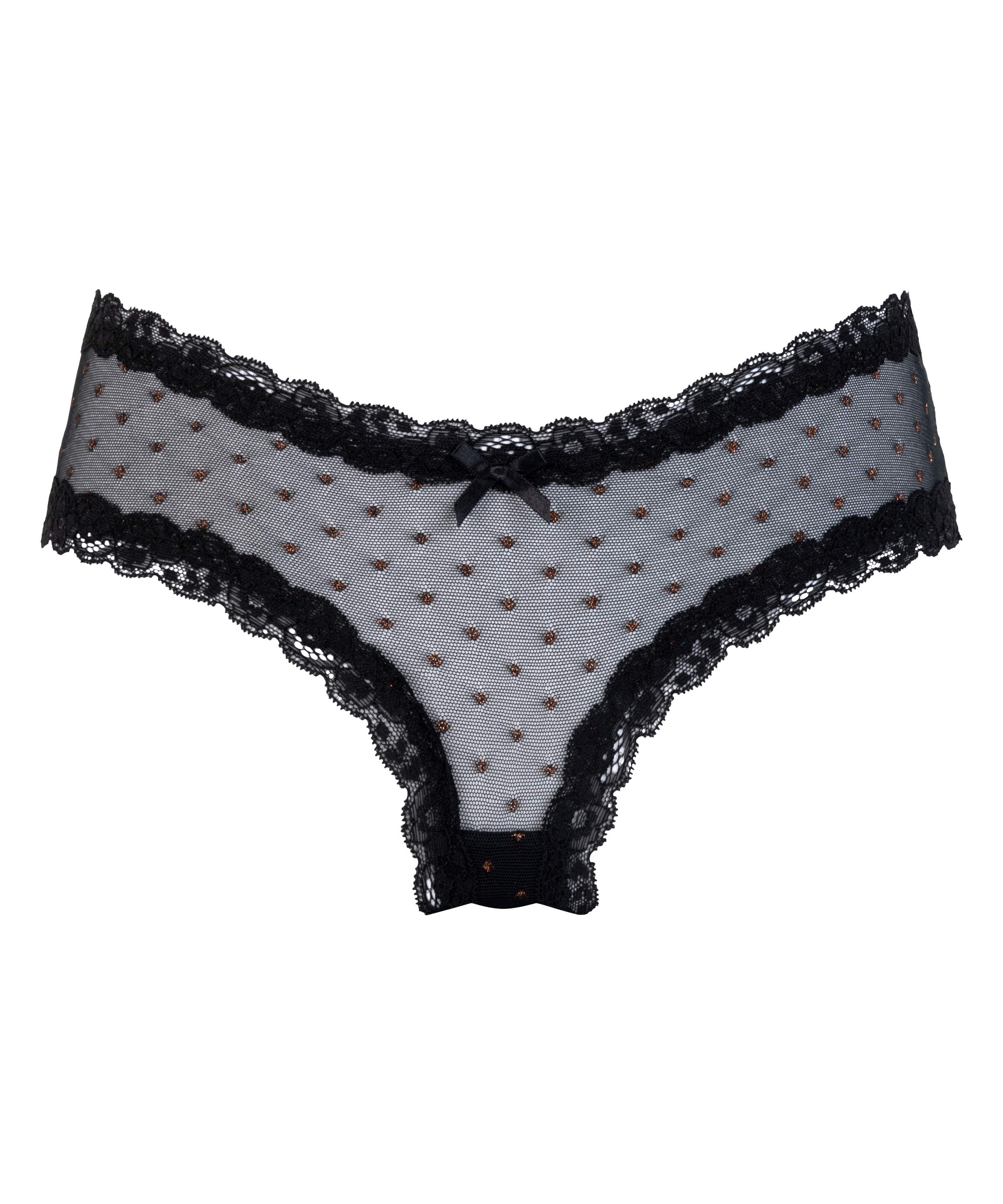 Brasile&ntilde;a en forma de V burn-out mesh, Negro, main
