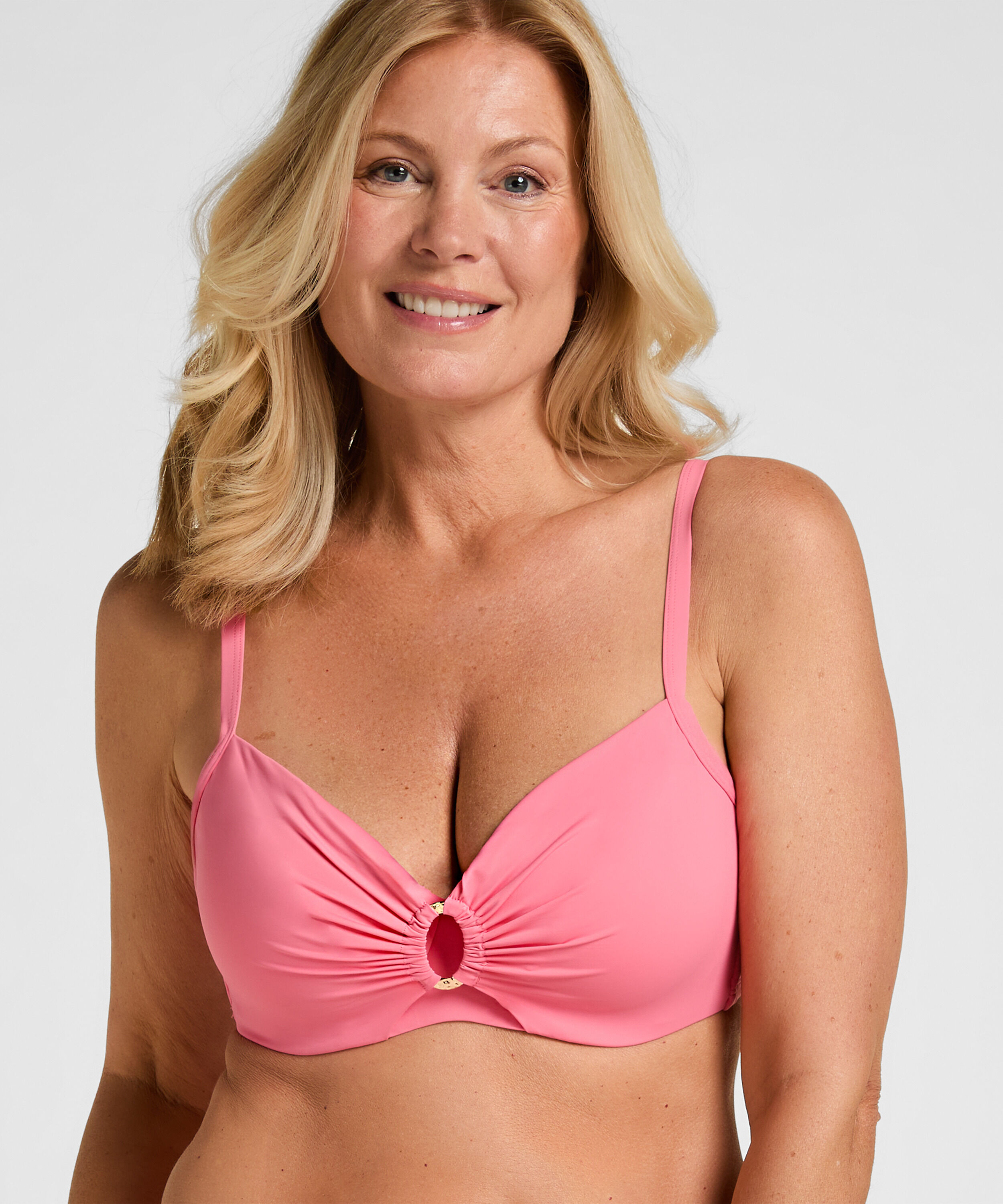 Top de bikini de aros no preformado Luxe, Rosa Top de bikini de aros no preformado Luxe, Rosa