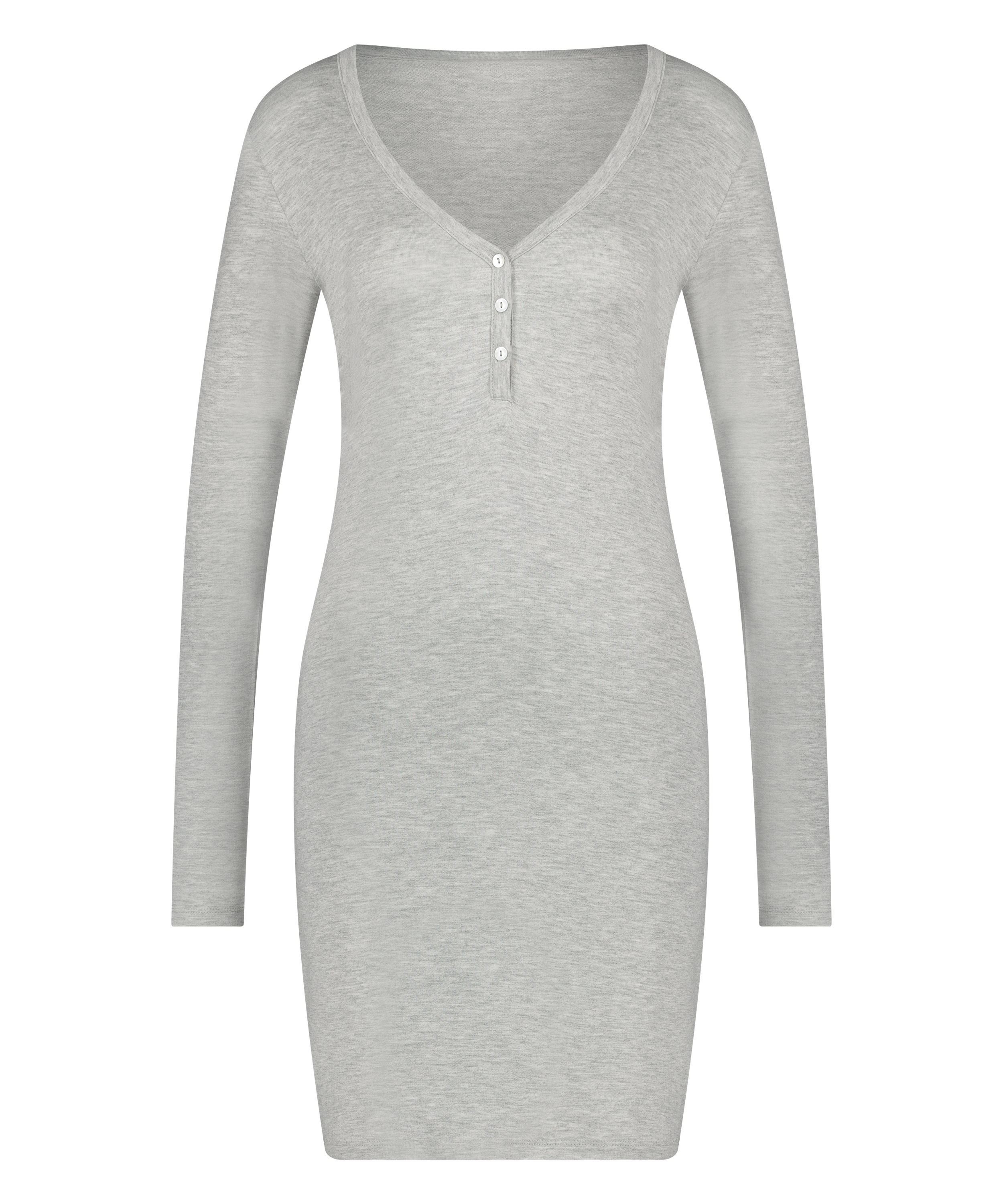 Camisa de dormir Henley, Gris, main