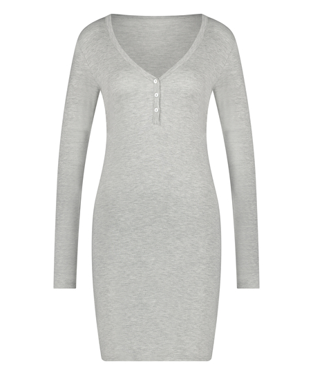 Camisa de dormir Henley, Gris