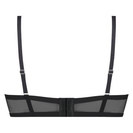 Sujetador con aros y relleno sin tirantes Kylie, Negro