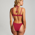 Braguita de Bikini de Corte Alto Scallop, Rosa