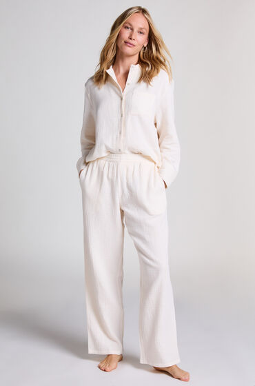 Hunkemöller Pantalón de muselina Blanco