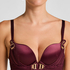 Sujetador de aros longline push-up acolchado Avela, Rojo