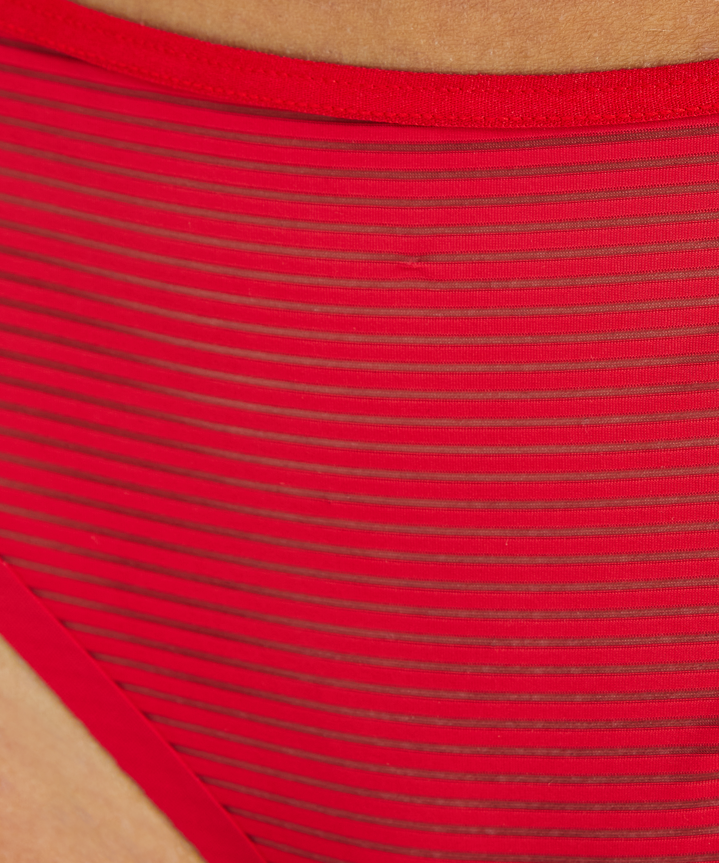 Tanga invisible Stripe mesh, Rojo, main