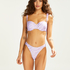 Top de bikini de aros preformado Zebra, Morado