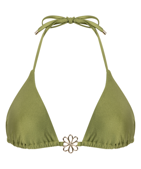 Top de bikini triangular Yucatan, Verde