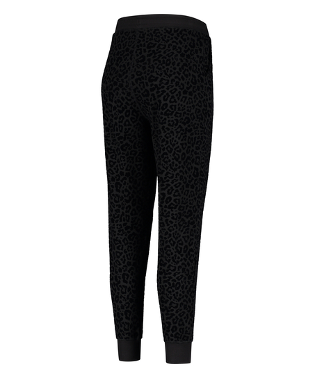 Pantalones de deporte HKMX Leopard, Negro