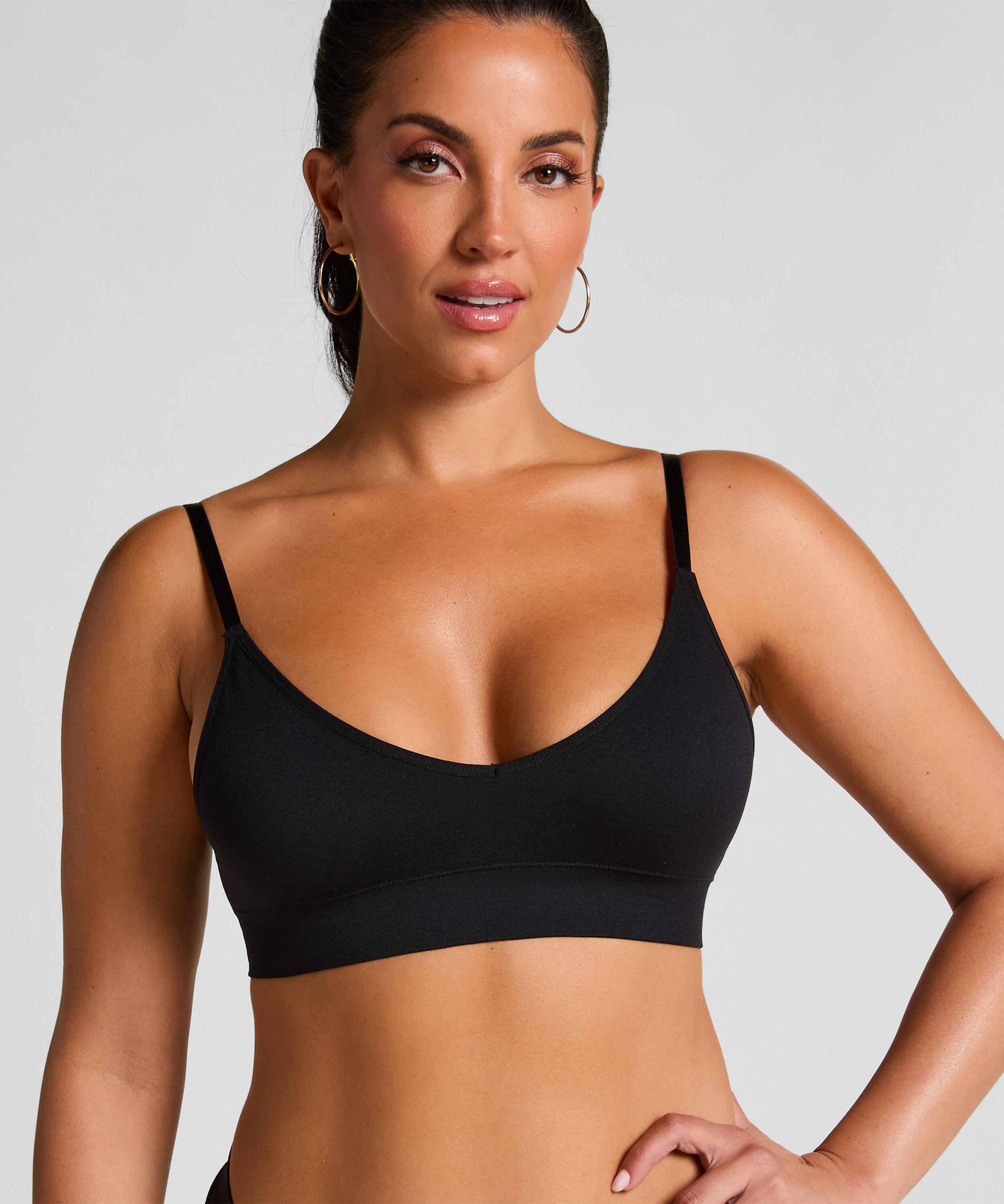 Bralette triangular Dide, Negro