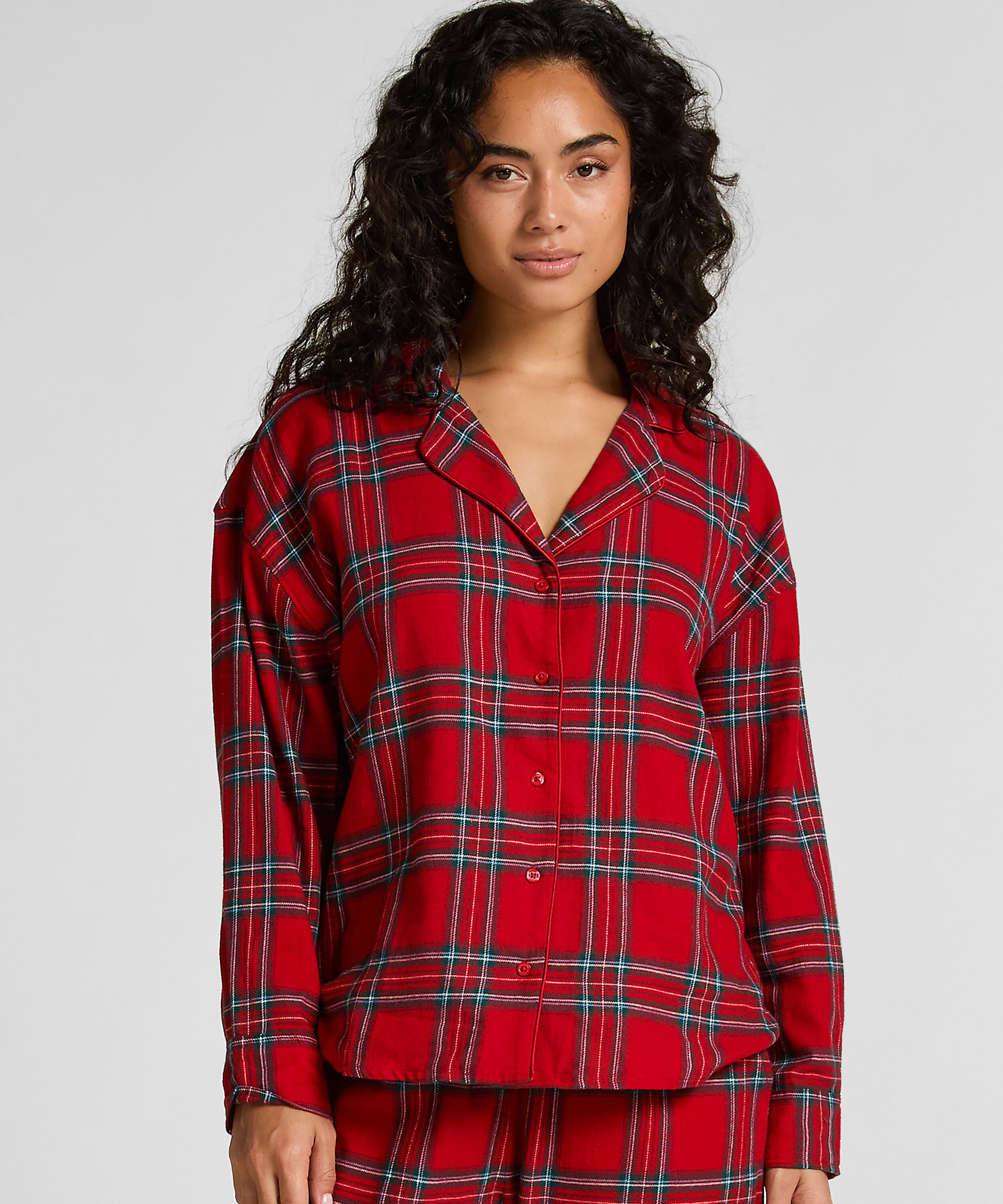 Top de pijama de franela, Rojo