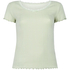 Top de encaje de pointelle, Verde