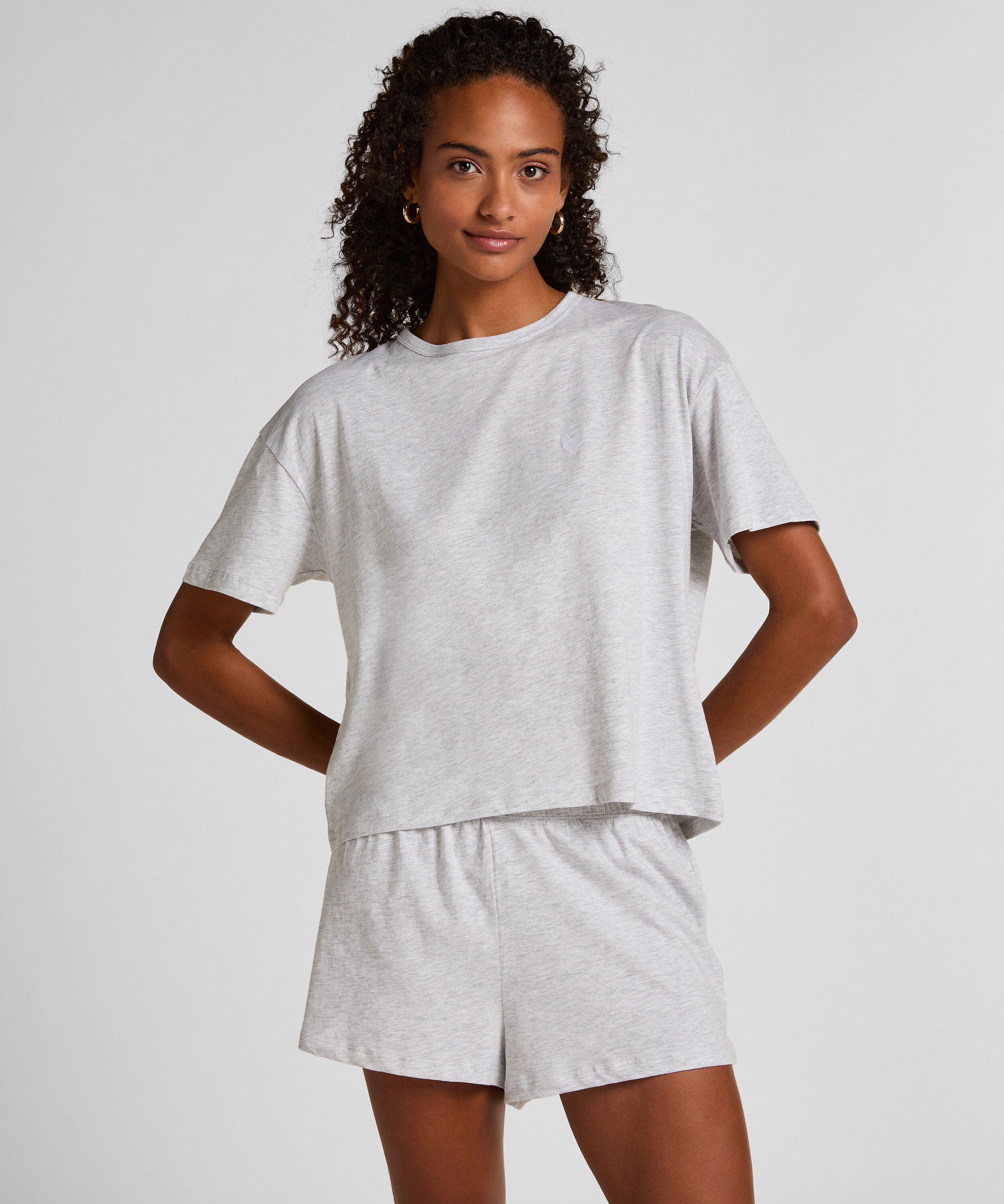 Conjunto de pijama de punto Heart, Gris Conjunto de pijama de punto Heart, Gris
