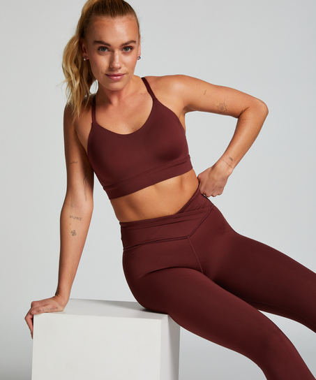 HKMX Sujetador deportivo de nivel 1, Rojo