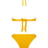 Conjunto de bikini Crinkle, Amarillo