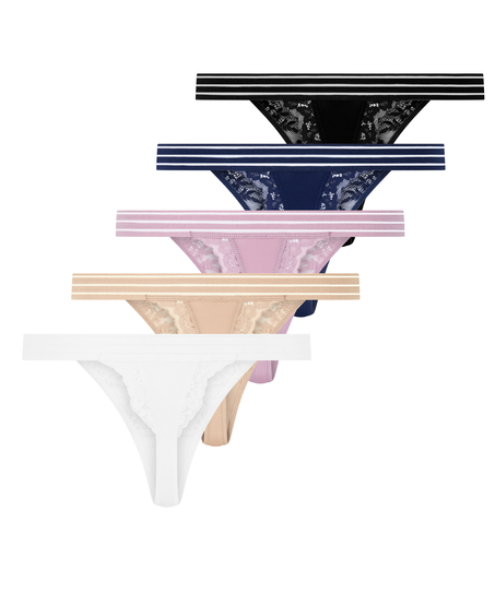 Lote de 5 tangas Sully, Azul