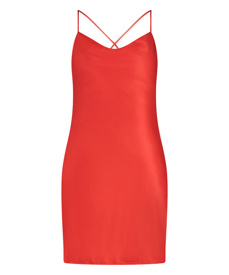 Vestido mini Satén, Rojo