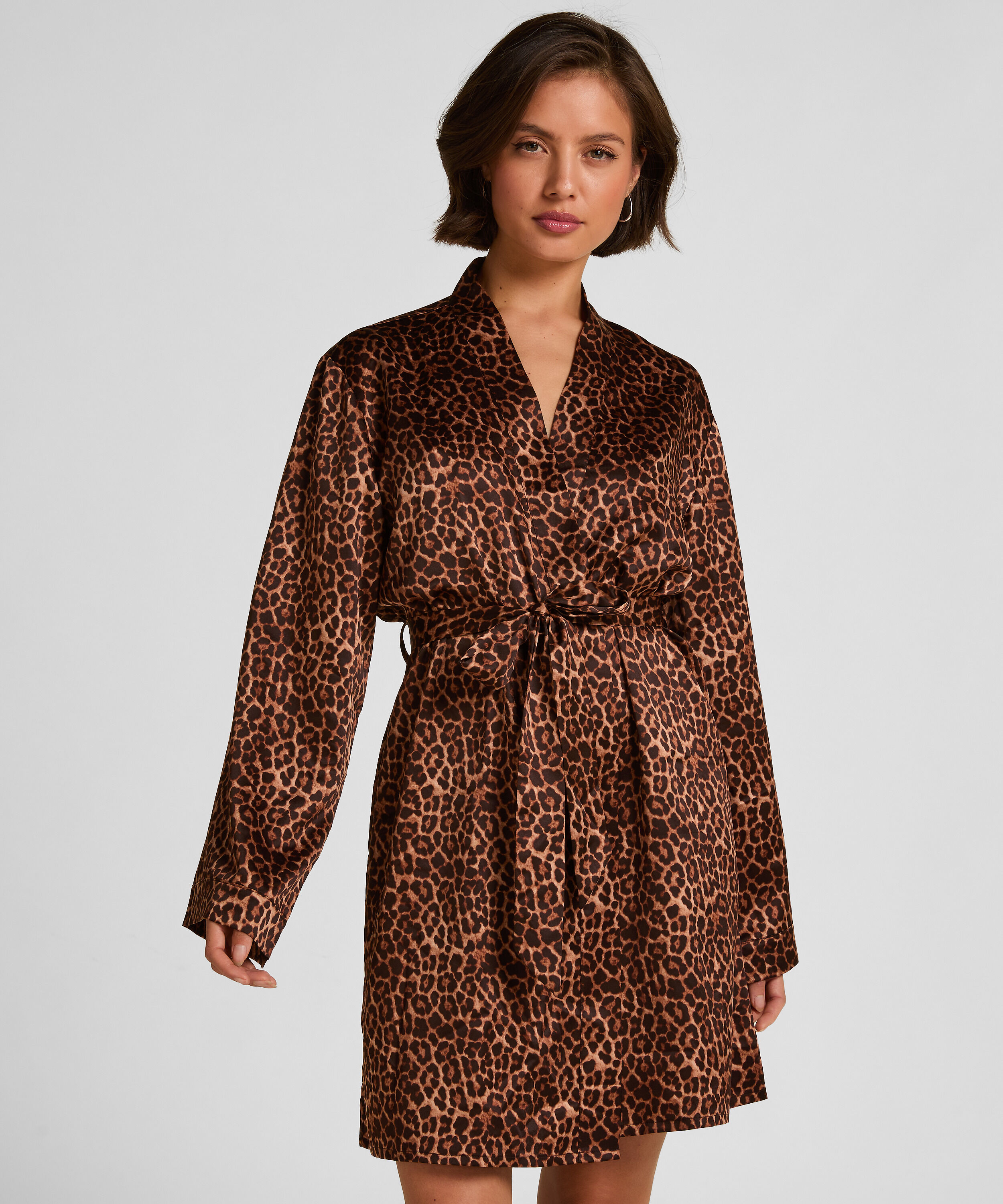 Kimono Satin, Negro Kimono Satin, Negro