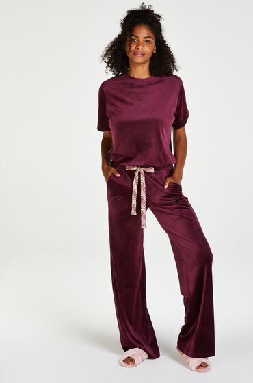 Hunkemöller Tall Pantalón de pijama Velours Morado