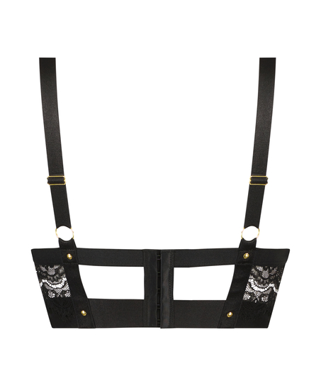 Sujetador longline de aros preformado push-up Occult, Negro