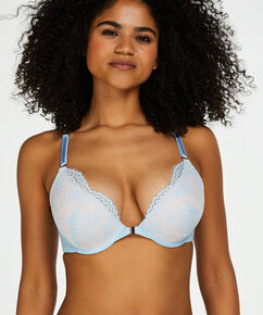 Sujetador push-up con aros y relleno Cardi, Azul