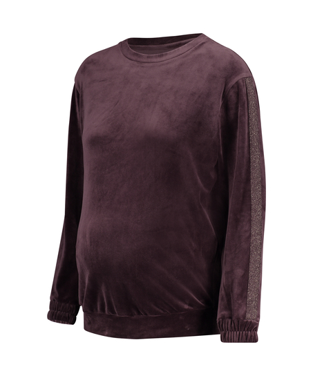 Top premamá de terciopelo Shimmer, Morado