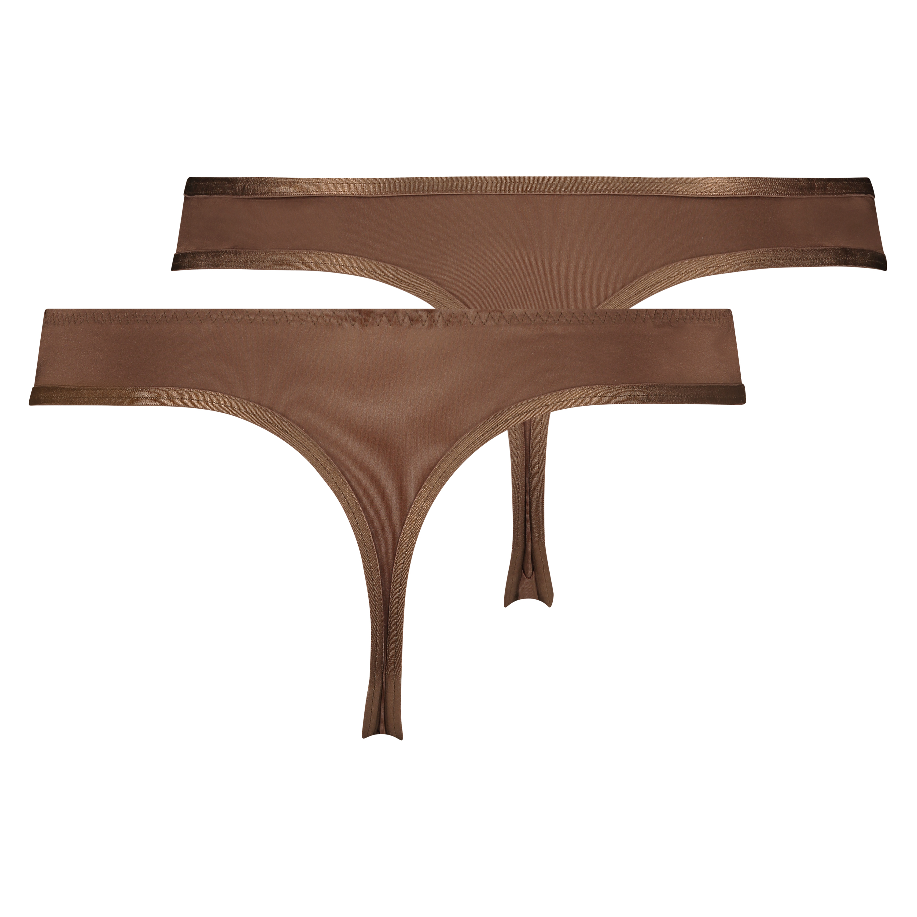 Juego de 2 de tangas Angie, marr&oacute;n, main