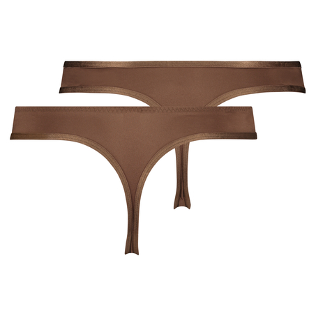 Juego de 2 de tangas Angie, marr&oacute;n