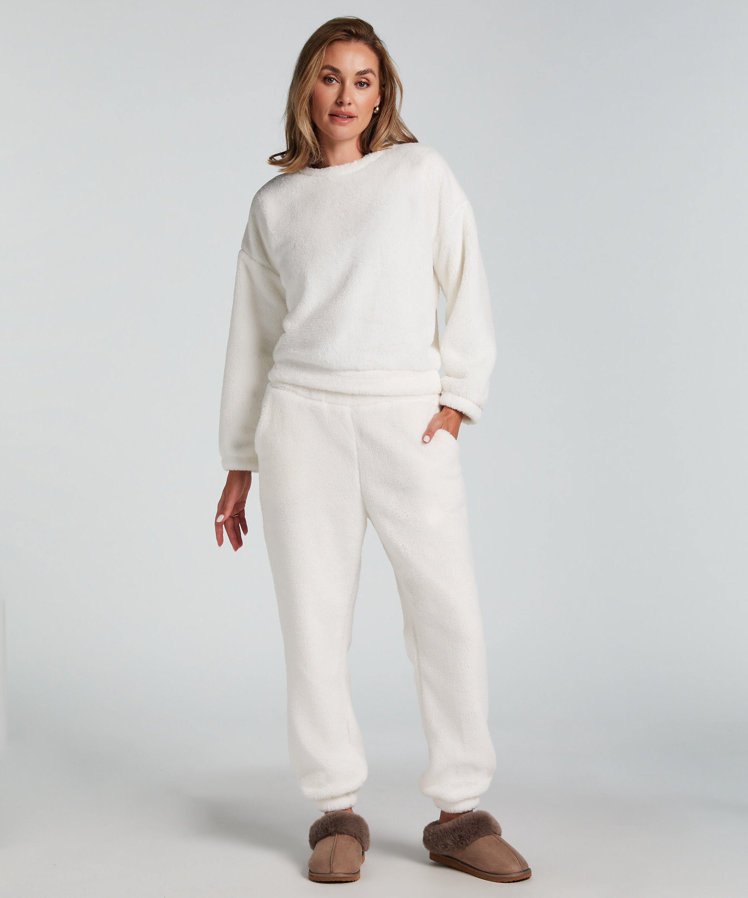 Pantalón deportivo Snuggle Me, Blanco