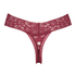 Tanga de corte ultra bajo en forma de V, Rojo