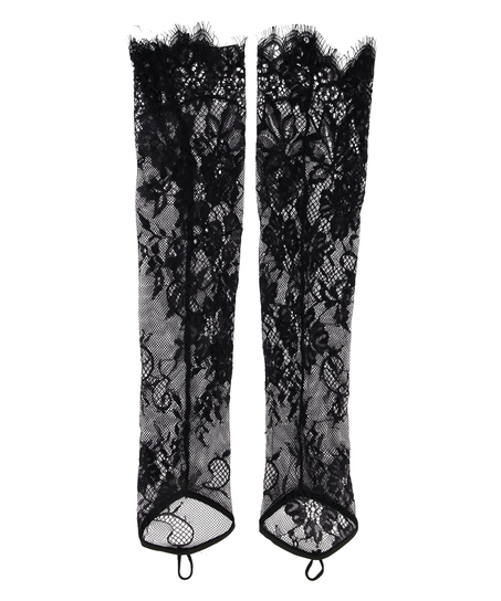 Guantes de encaje, Negro