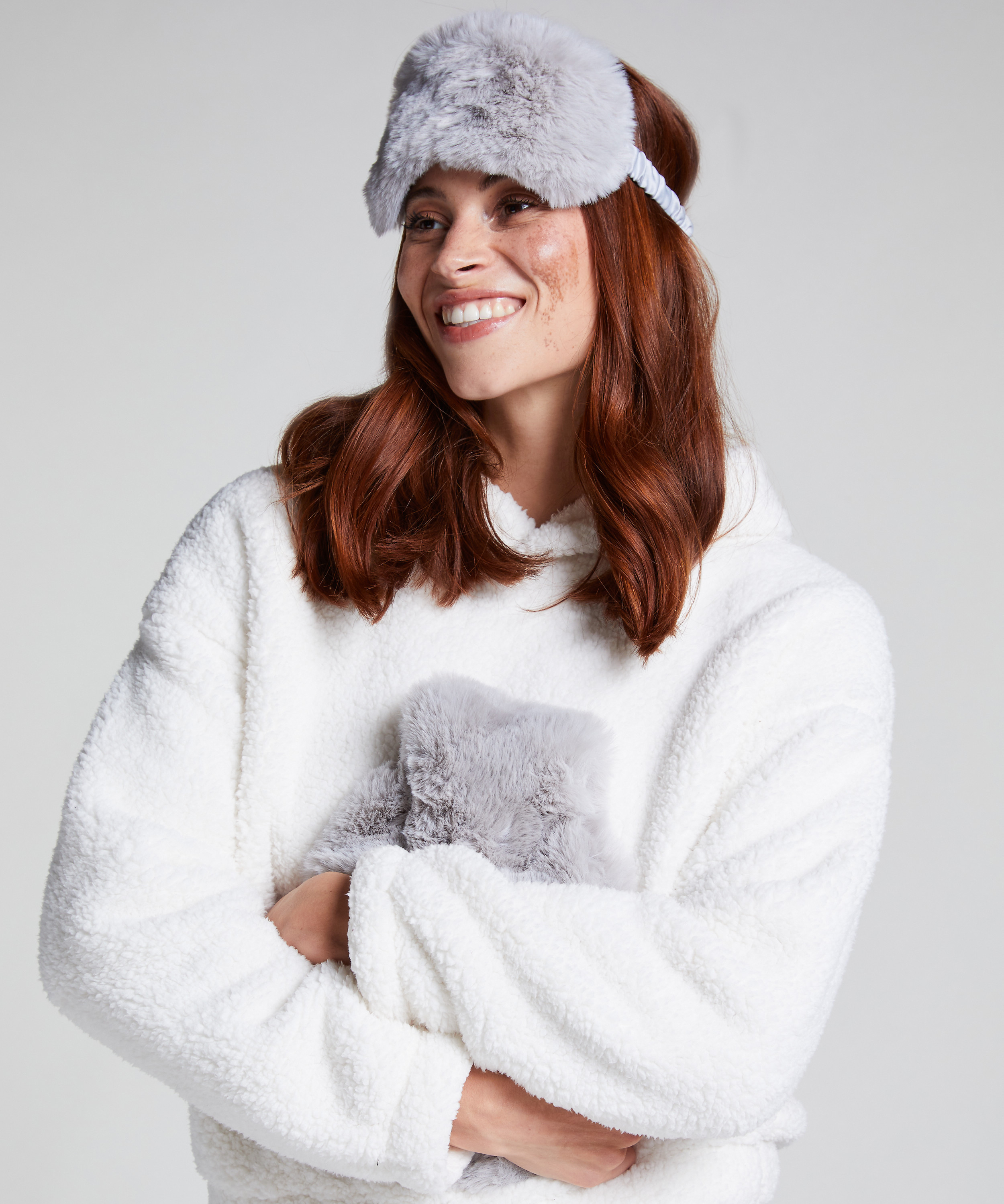 Bolsa de agua caliente Juego de máscara para dormir, Gris, main