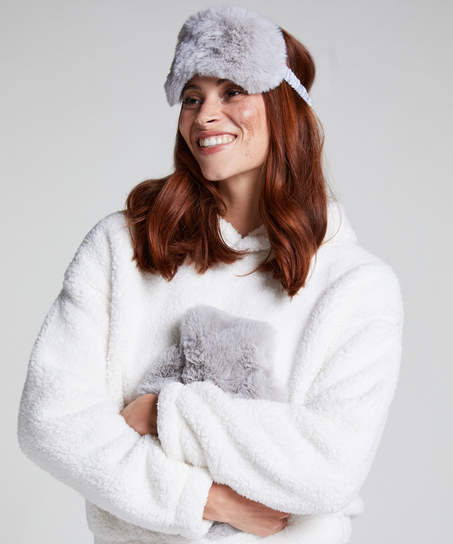 Bolsa de agua caliente Juego de máscara para dormir, Gris