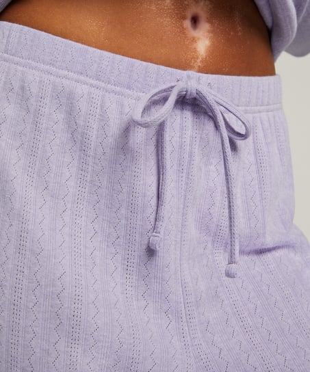 Pantal&oacute;n de pijama Pointelle, Morado