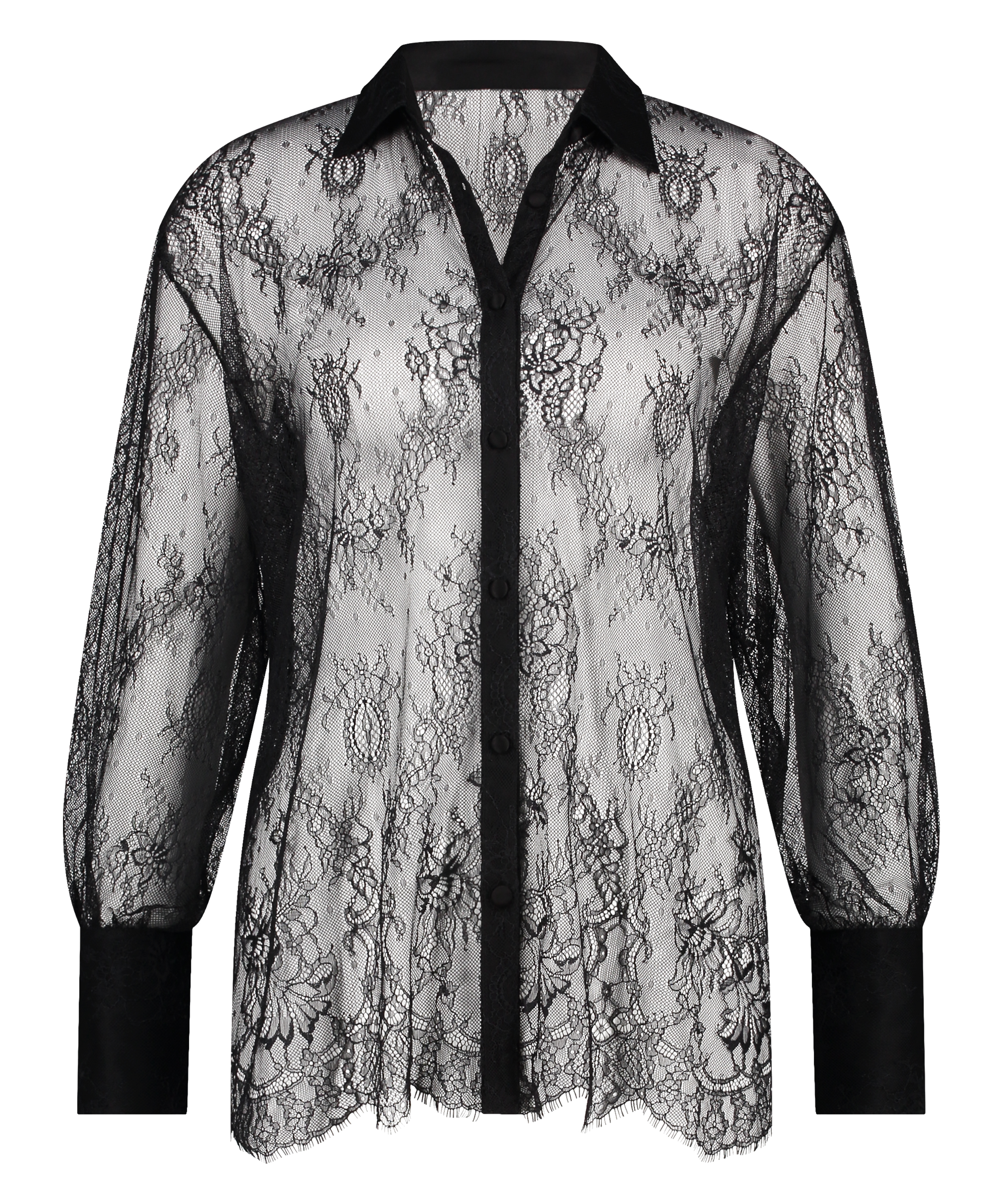 Top de encaje Camille, Negro, main