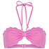 Top de bikini bandeau Scallop, Rosa