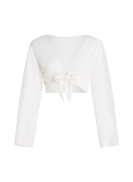 Top de playa de punto, Blanco