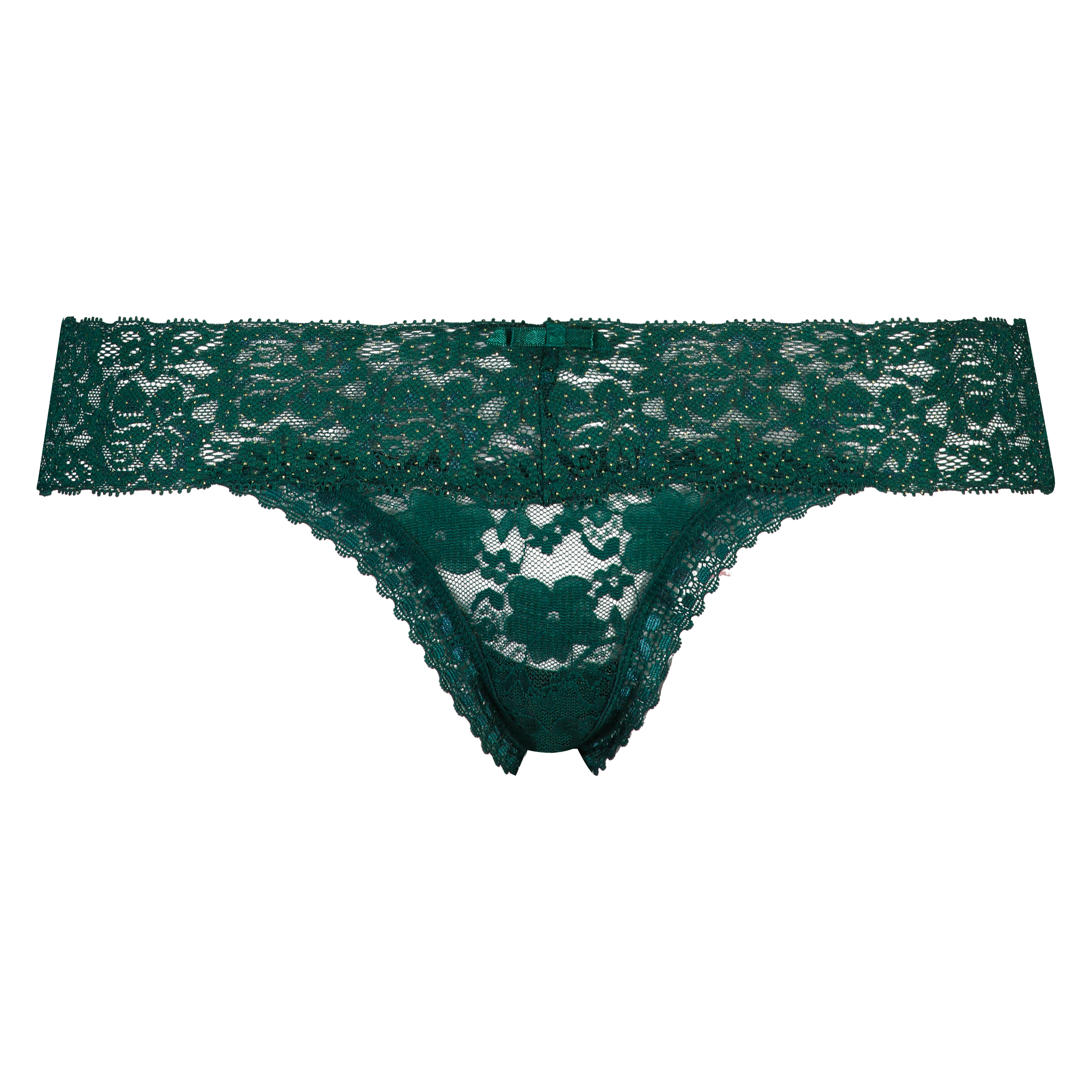 Tanga de corte ultra bajo Foiled, Verde, main