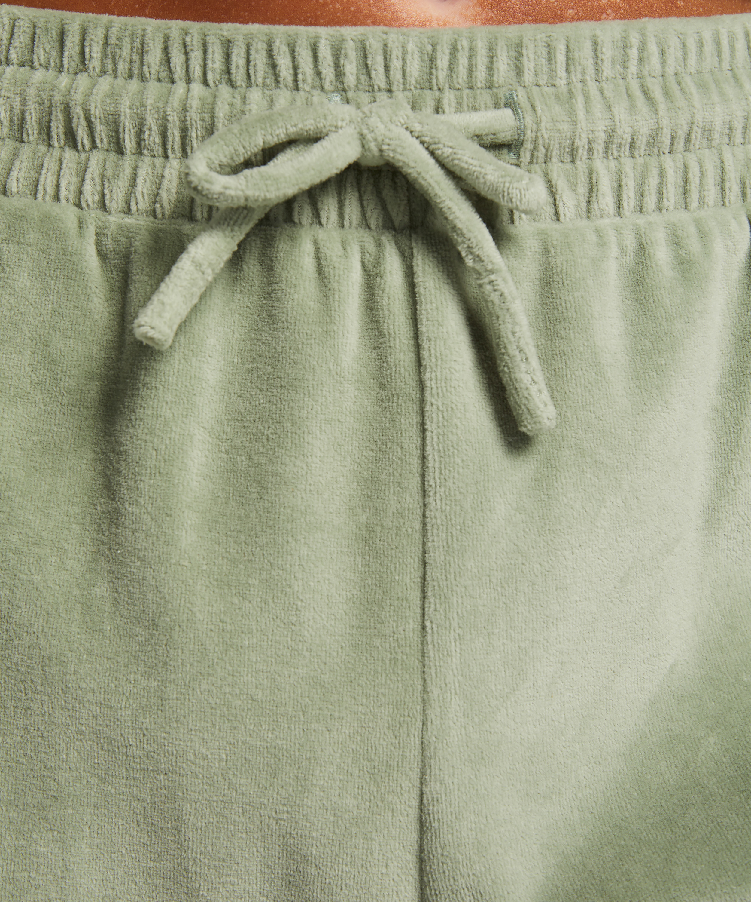 Pantal&oacute;n de pijama de terciopelo, Verde, main
