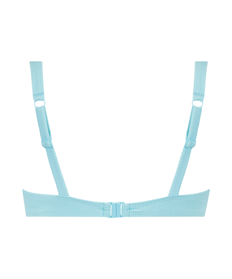 Top de bikini de aros no preformado Texture, Negro