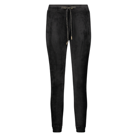 Pantalón para correr de terciopelo Lurex, Negro