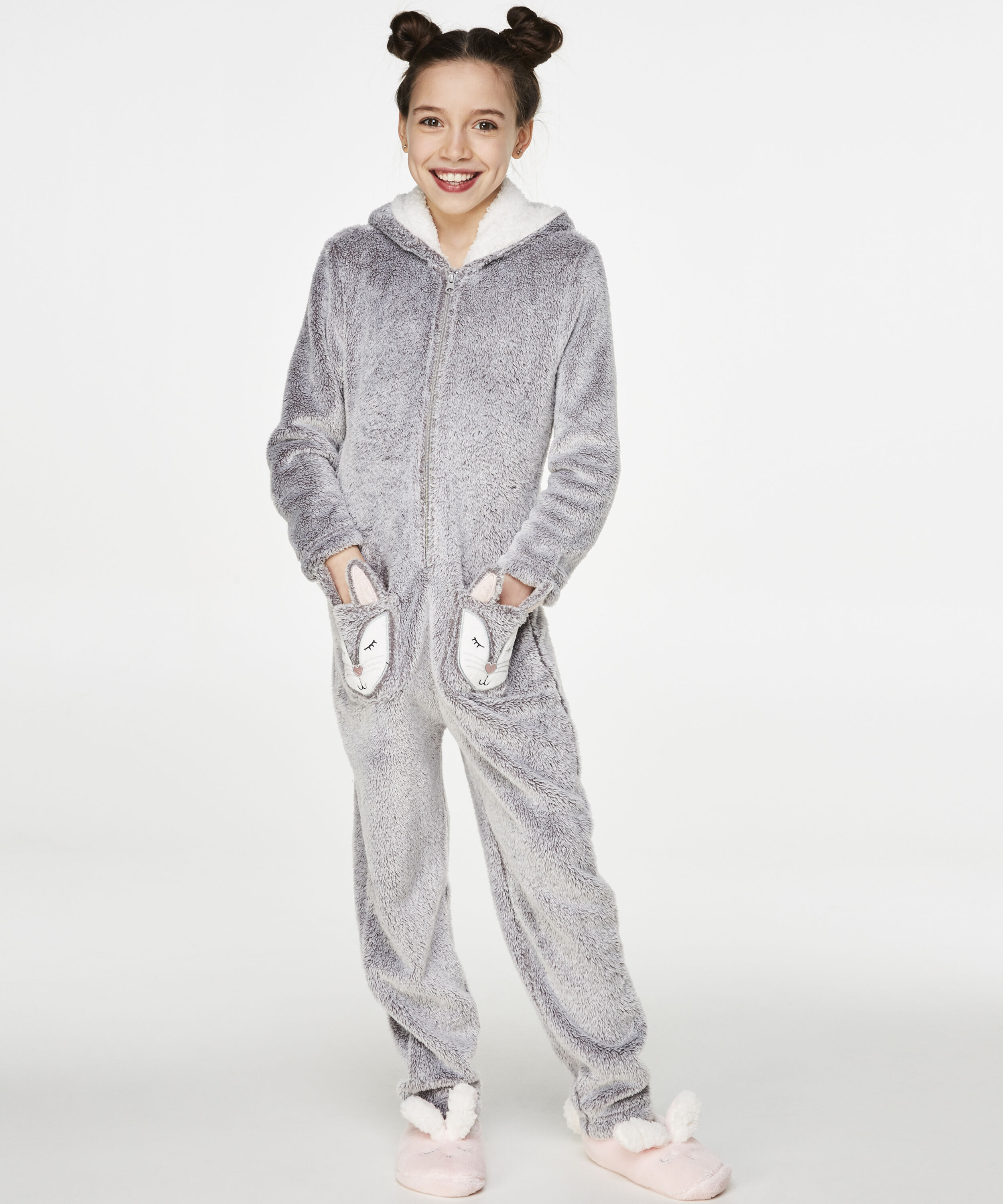 Mono Juvenil Fleece, Gris