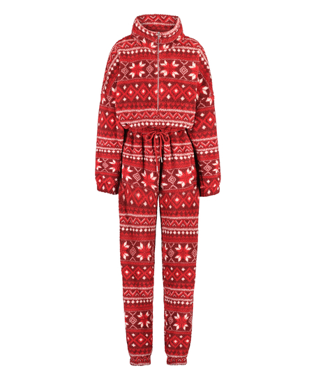 Mono de franela Fairisle, Rojo