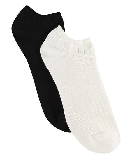 2 pares de calcetines Rib, Negro
