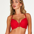Sujetador con aros push-up Oceana, Rojo