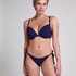 Top de bikini con aros preformado Scallop, Azul