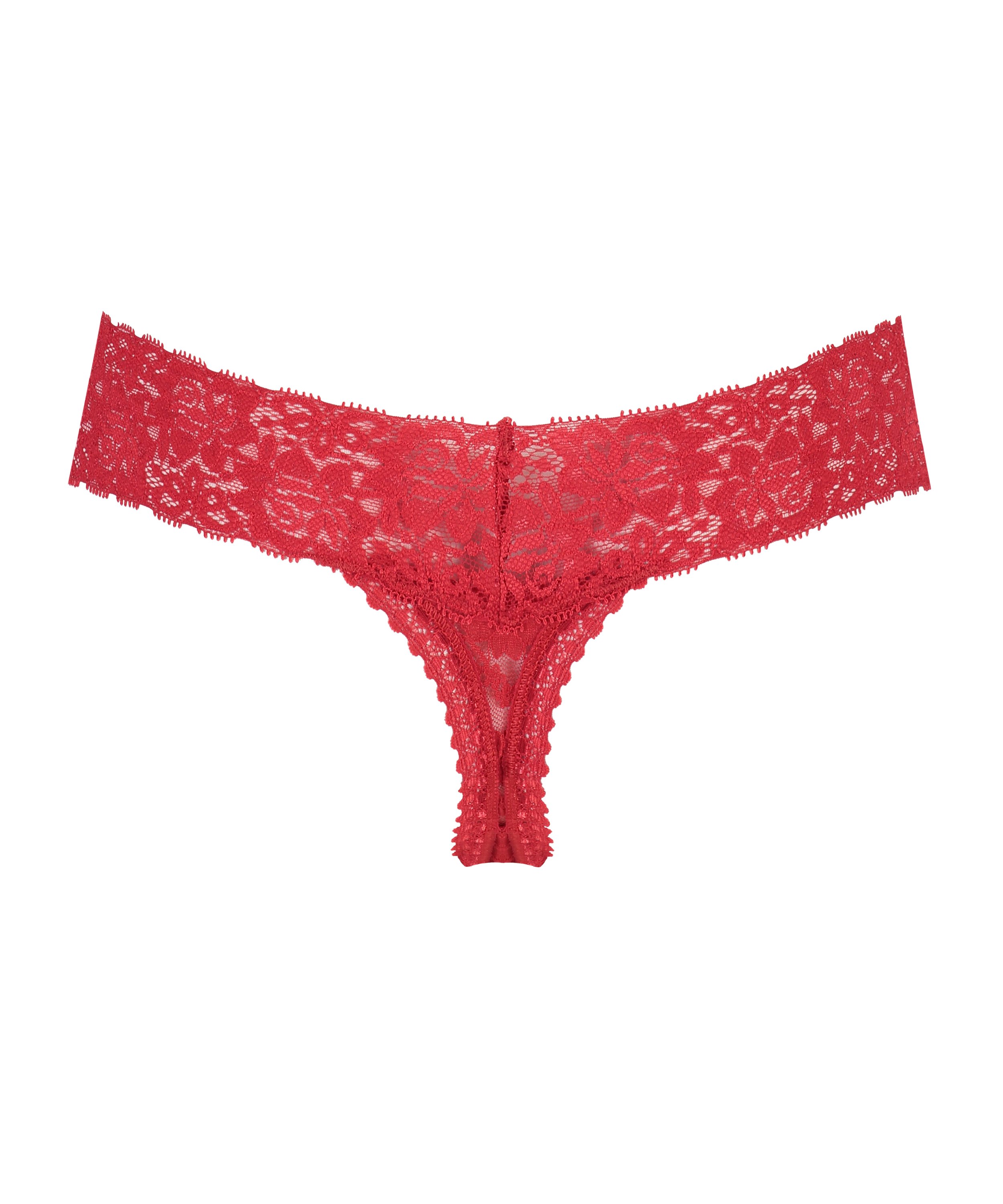 Tanga floral encaje, Rojo, main