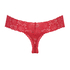 Tanga floral encaje, Rojo